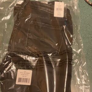 DRIFTWOOD Black/Grey Floral Embroidered Pants / Jeans